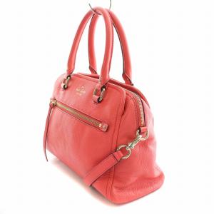 kate spade new york 2WAY ハンドバッグ ショルダーバッグ レザー 牛革 ロゴ 装飾 ピンク /BB OF