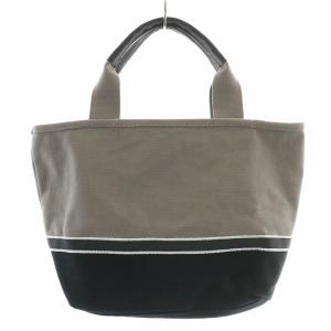 TOCCA MEMORIES CANVASTOTE キャンバストートバッグ ハンドバッグ ロゴ 刺繍 グログランリボン F グレー 黒
