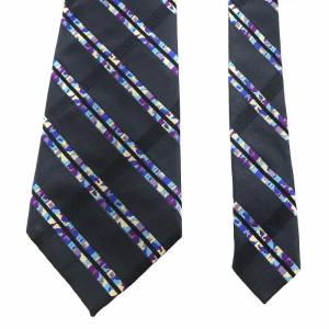 PAUL SMITH ワイドタイ ネクタイ ストライプ柄 絹 シルク 紺 ネイビー