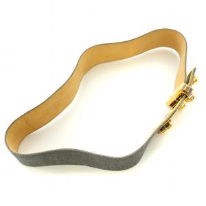 LOEWE ベルト デニム キャンバス ロゴ 70 グレー