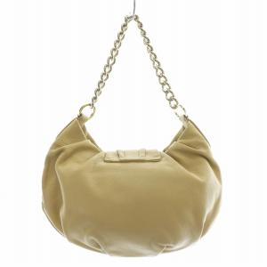 EPOCA ハンドバッグ ワンハンドル チェーン レザー ビジュー ベージュ /BB GY18