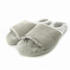 ムートンサンダル スエード ボア 靴 シューズ 25.0 グレー 1017019 W /MM GY18
