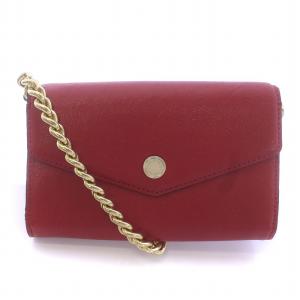 ウォレットバッグ ショルダーバッグ ポシェット 長財布 チェーン 2WAY 赤 レッド /DK GY17