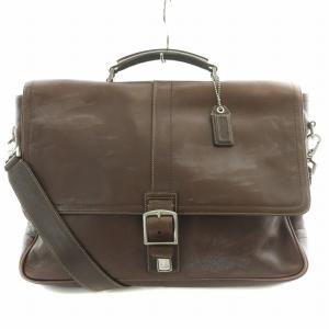 2WAY ブリーフケース ビジネスバッグ 書類かばん ハンドバッグ ショルダーバッグ レザー ロゴチャーム