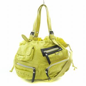 2WAY ハンドバッグ ショルダーバッグ ナイロン 黄緑 ライトグリーン /BB GY18