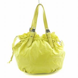 DIESEL 2WAY ハンドバッグ ショルダーバッグ ナイロン 黄緑 ライトグリーン /BB GY18