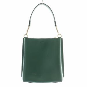 COACH ハンドバッグ ワンハンドル レザー ロゴチャーム 緑 グリーン C8901 /BB GY18