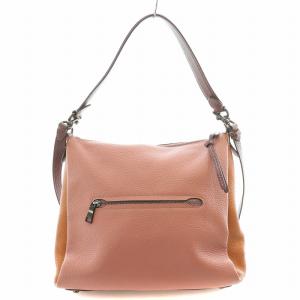 COACH 2WAY ハンドバッグ ワンハンドル ショルダーバッグ レザー ピンク 茶 ブラウン C0826