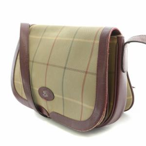 burberrys ヴィンテージ ショルダーバッグ チェック柄 ベージュ ボルドー