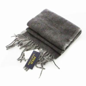 POLO RALPH LAUREN タグ付き マフラー ストール フリンジ ウール グレー