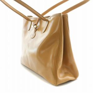 Longchamp ロゾ トートバッグ ハンドバッグ レザー ロゴ 茶 ブラウン
