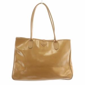 Longchamp ロゾ トートバッグ ハンドバッグ レザー ロゴ 茶 ブラウン