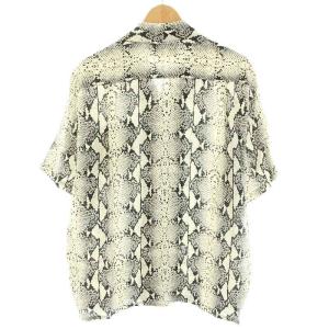 WACKO MARIA ザ ギルティーパーティーズ The Guilty Parties シャツ オープンカラー 半袖 ヘビ柄 パイソン柄 M 白