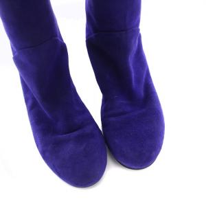GIUSEPPE ZANOTTI ロングブーツ スエード 36 23cm 青紫 ブルーパープル
