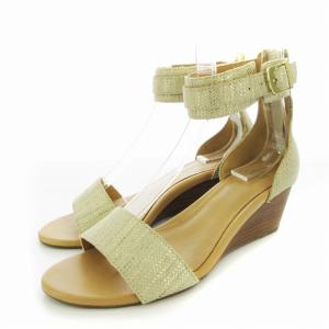 Char Metallic サンダル ミュール ウェッジソール 靴 シューズ 24cm US7 ベージュ