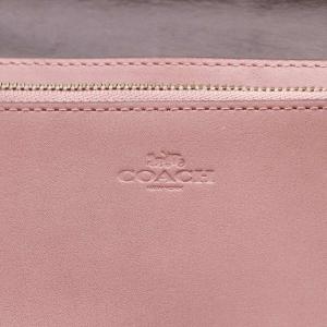 COACH ショルダーウォレット 長財布 パイソン レザー ピンク