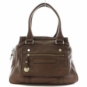 ハンドバッグ ショルダーバッグ 2way レザー 茶 ブラウン