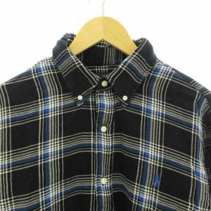 POLO RALPH LAUREN ネルシャツ チェック L 黒 ブラック