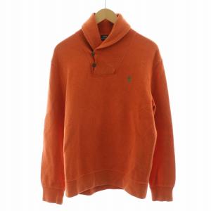 トレーナー プルオーバー ポニー ロゴ刺繍 プルオーバー 長袖 M オレンジ