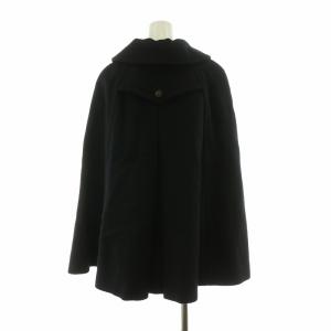 Lois CRAYON コート ポンチョ マント 刺繍 フラワーモチーフ M 黒 ブラック