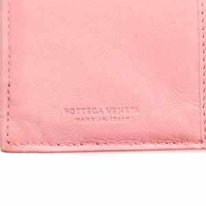 BOTTEGA VENETA イントレチャート 二つ折り財布 小銭入れ ピンク 121060