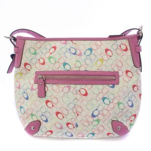 COACH ショルダーバッグ シグネチャー ホーボー 総柄 ロゴチャーム プリント ピンク マルチカラー F16481