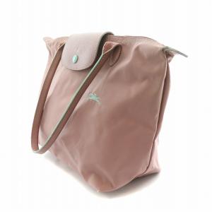 Longchamp ルプリアージュ クラブ S トートバッグ ハンドバッグ ナイロン レザー ロゴ 折りたたみ ピンク L2605619P13