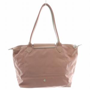 Longchamp ルプリアージュ クラブ S トートバッグ ハンドバッグ ナイロン レザー ロゴ 折りたたみ ピンク L2605619P13