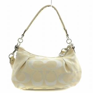 COACH 2WAY ショルダーバッグ ワンショルダーバッグ ポピー シグネチャー ロゴチャーム 総柄 ベージュ 16293