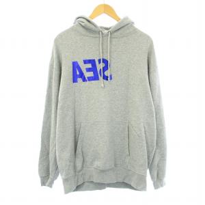 攻殻機動隊 パーカー プルオーバー フーディー 長袖 スウェット地 ロゴ プリント L グレー WDS-GITS-O7
