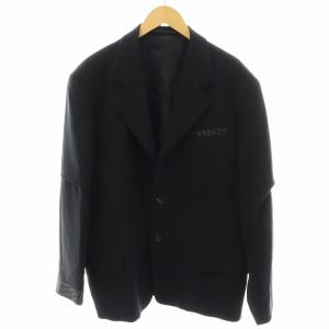 テーラードジャケット 刺し子 ウール M ブラック