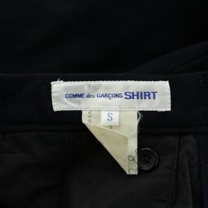 COMME des GARCONS SHIRT テーパードパンツ スラックス ジップフライ ウール S 紺 ネイビー