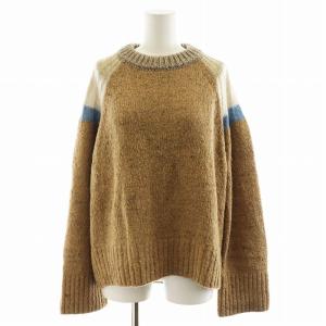 ニット セーター 長袖 ウール モヘヤ混 1 S ベージュ /AN34