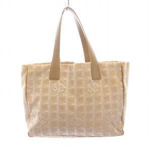 CHANEL ニュートラベルライン トートバッグ MM 9番台 ココマーク ベージュ