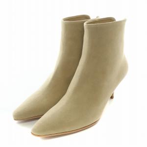 Deuxieme Classe BRENTA SUEDE SHORT BOOTS スエードショートブーツ ポインテッドトゥ ハイヒール 35 22cm ベージュ