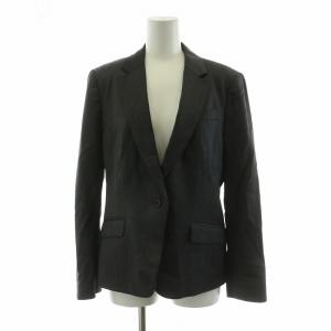 23区 シングルスーツ セットアップ 2点セット スラックスパンツ テーラードジャケット ストライプ 40 グレー JKWOGA0201