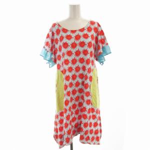 ワンピース ひざ丈 半袖 総柄 2 マルチカラー TC53JH101 MA /EE