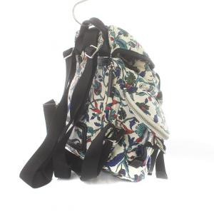 russet リュックサック デイバッグ 花柄 鞄 白