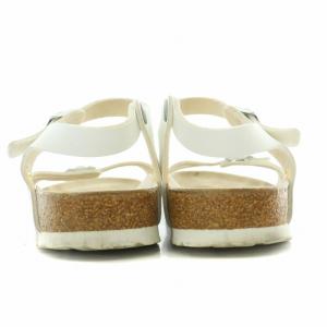 BIRKENSTOCK BALI バリサンダル アンクルストラップ フラット レザー 37 24cm 白 ホワイト ベージュ