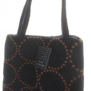 mina perhonen tambourine hann ハンドバッグ ミニバッグ 総柄 黒