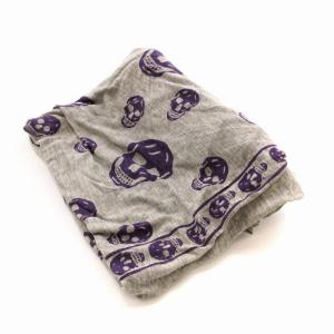 Alexander McQueen ストール スカル グレー