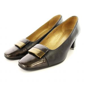 パンプス スクエアトゥ 35 黒 /MM