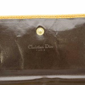 Dior 長財布 小銭入れ ロゴ レザー 茶 ブラウン /AN23 OH