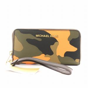 長財布 ラウンドファスナー カモフラ 迷彩柄 オレンジ 緑 グリーン 黒 ブラック 32F4GTVE7R