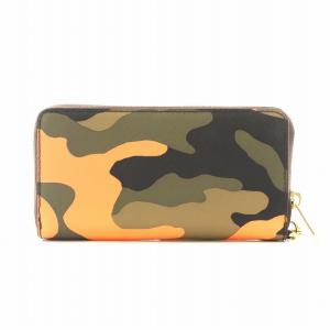 MICHAEL KORS 長財布 ラウンドファスナー カモフラ 迷彩柄 オレンジ 緑 グリーン 黒 ブラック 32F4GTVE7R