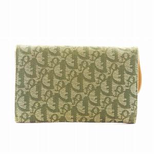 Dior トロッター 長財布 三つ折り 小銭入れ キャンバス 緑 グリーン