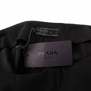 PRADA タグ付き テーパードパンツ スラックス 38 ブラック /KH