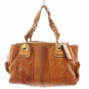 Chloe エロイーズ ハンドバッグ レザー 茶 ブラウン
