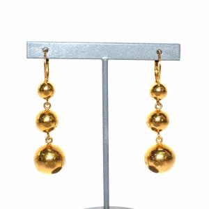 Straight Earrings ドロップピアス ゴールドカラー