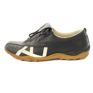 スニーカー シューズ レザー 42 紺 /MM MA